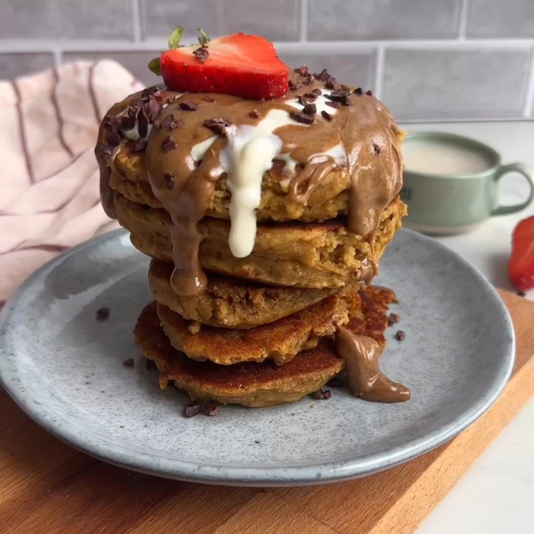 Fluffige Sauerteig-Pancakes – vegan & einfach