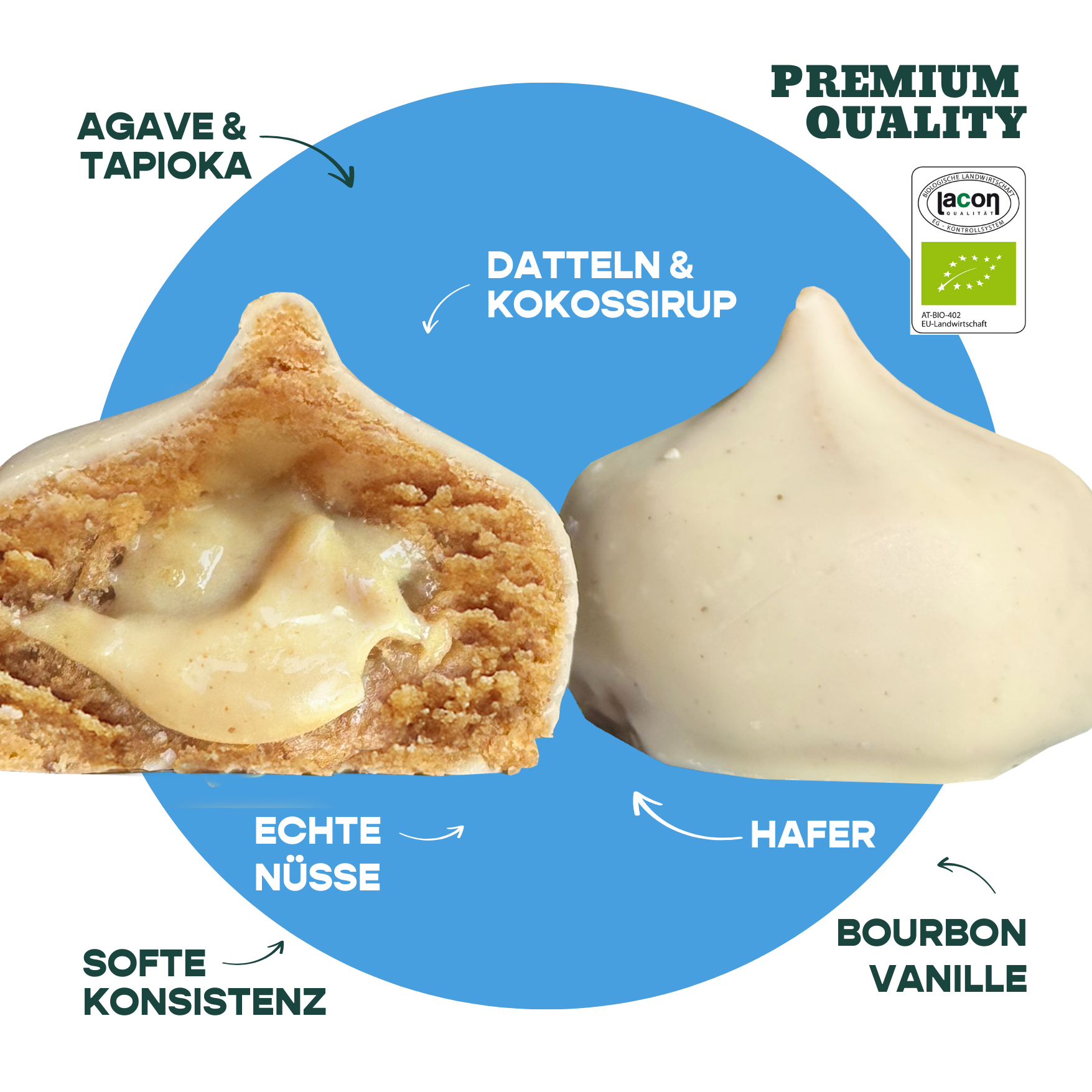 12er Box Bio-Bites Bourbon Vanilla (2. Wahl)