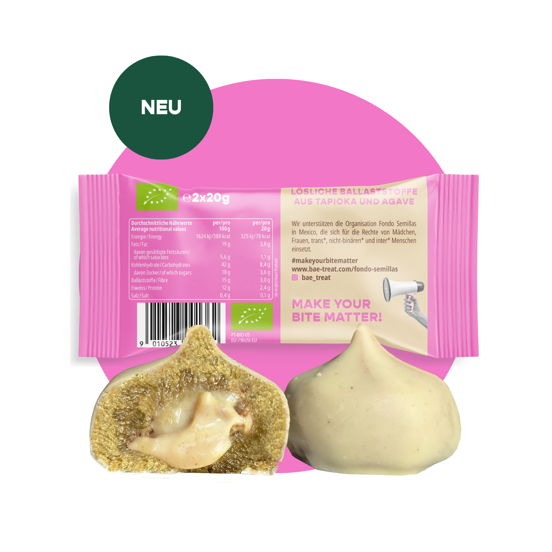 12er Box Bio-Bites Vanilla Matcha