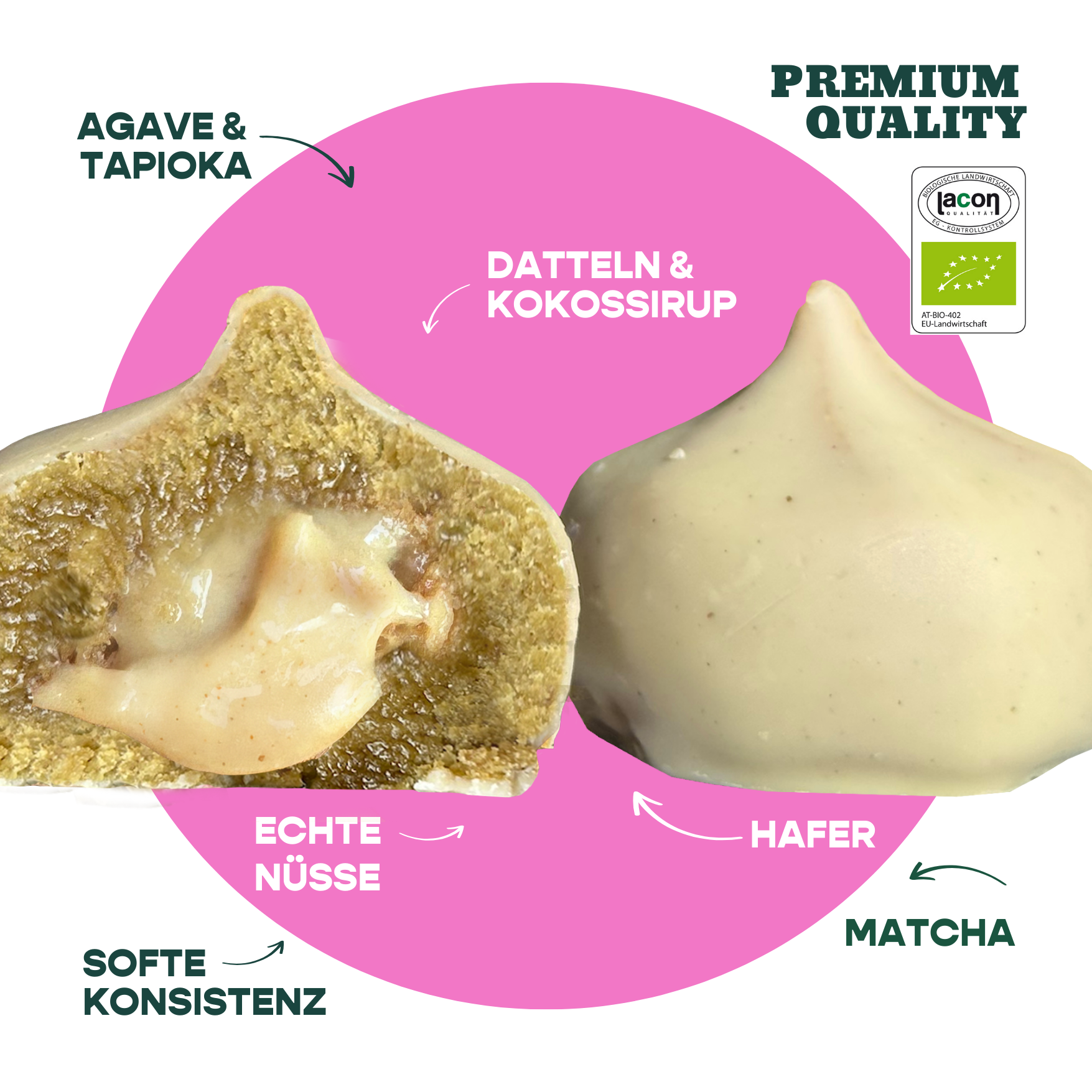 12er Box Bio-Bites Vanilla Matcha