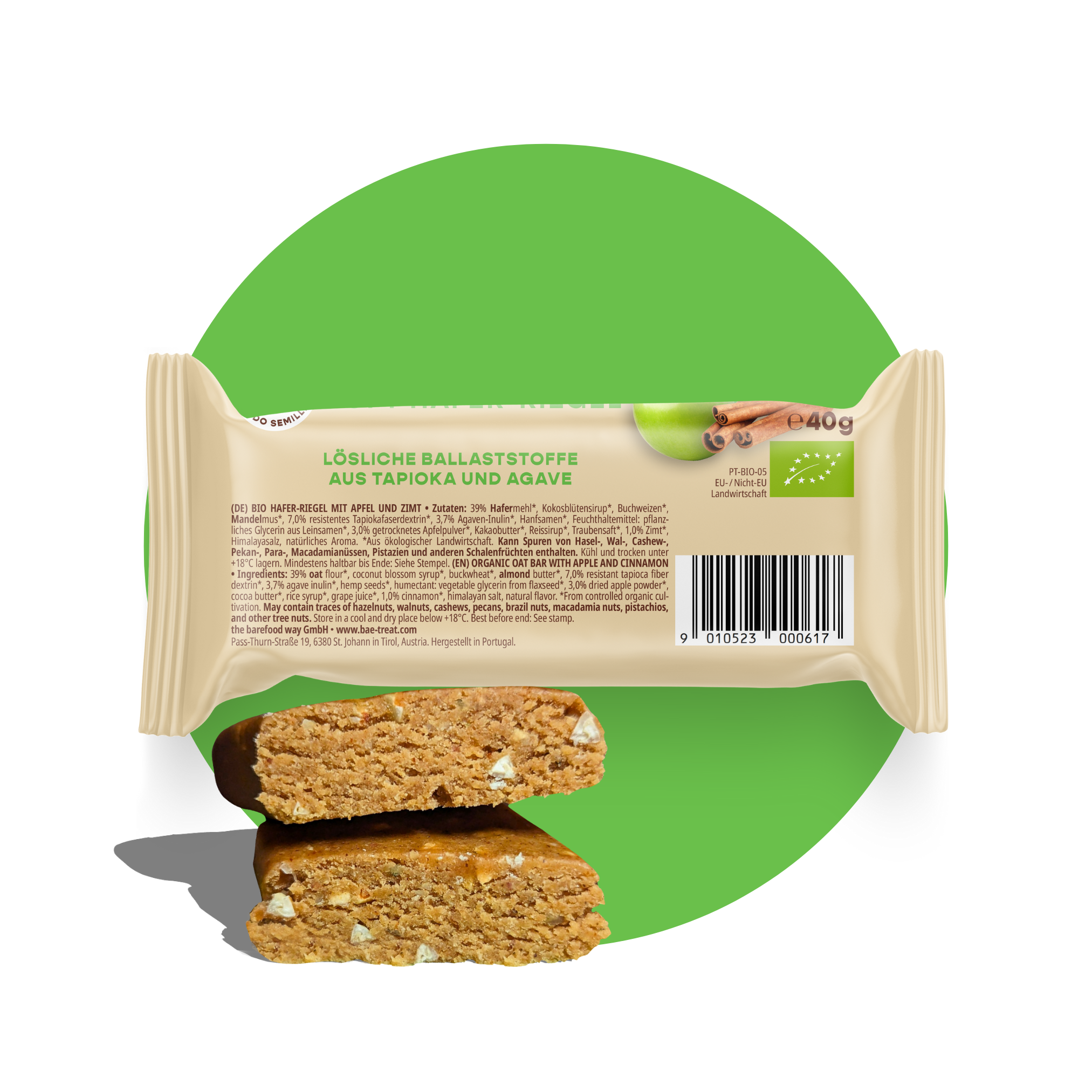 12er Box Bio-Haferriegel Apfel Crunch & Zimt