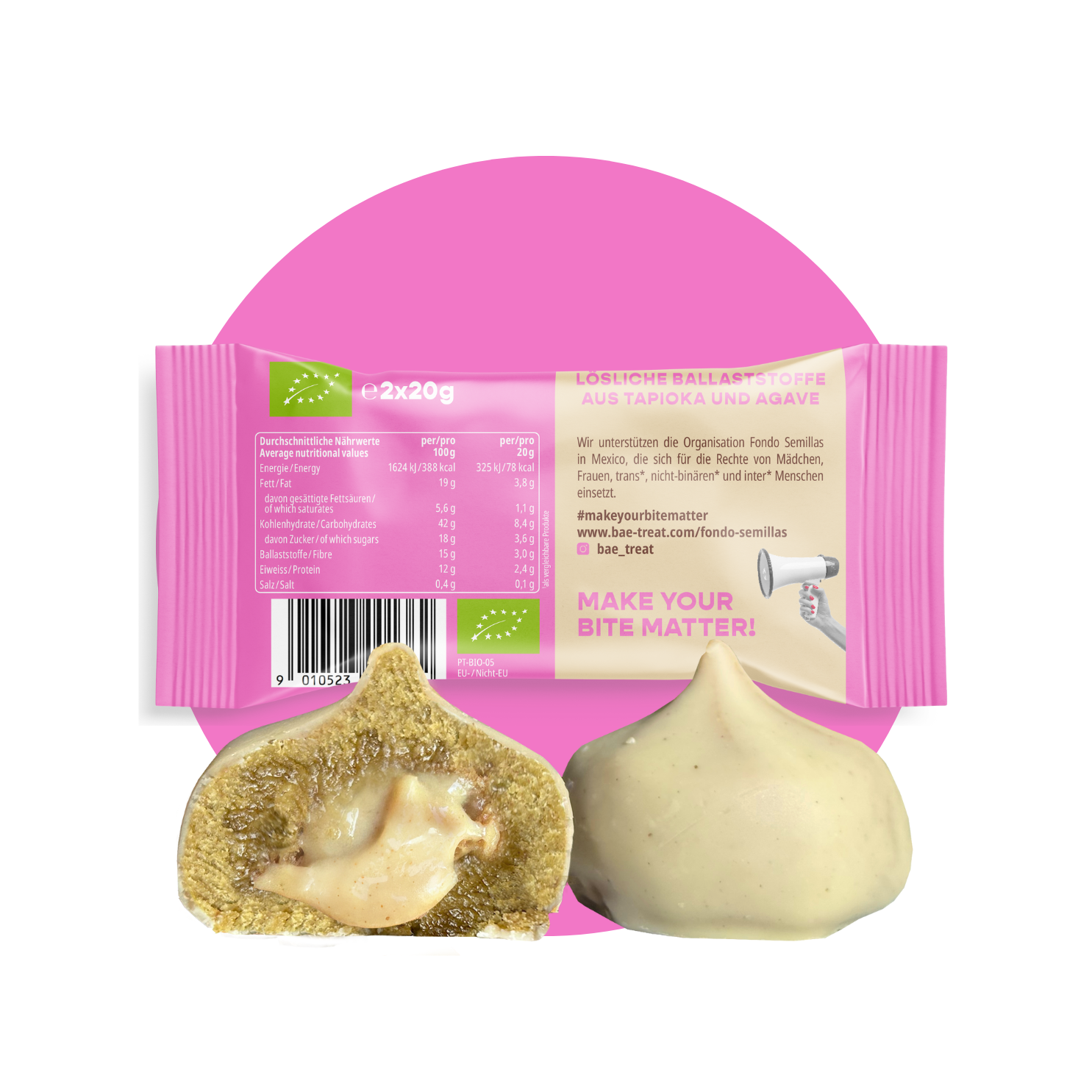 12er Box Bio-Bites Vanilla Matcha (2. Wahl)