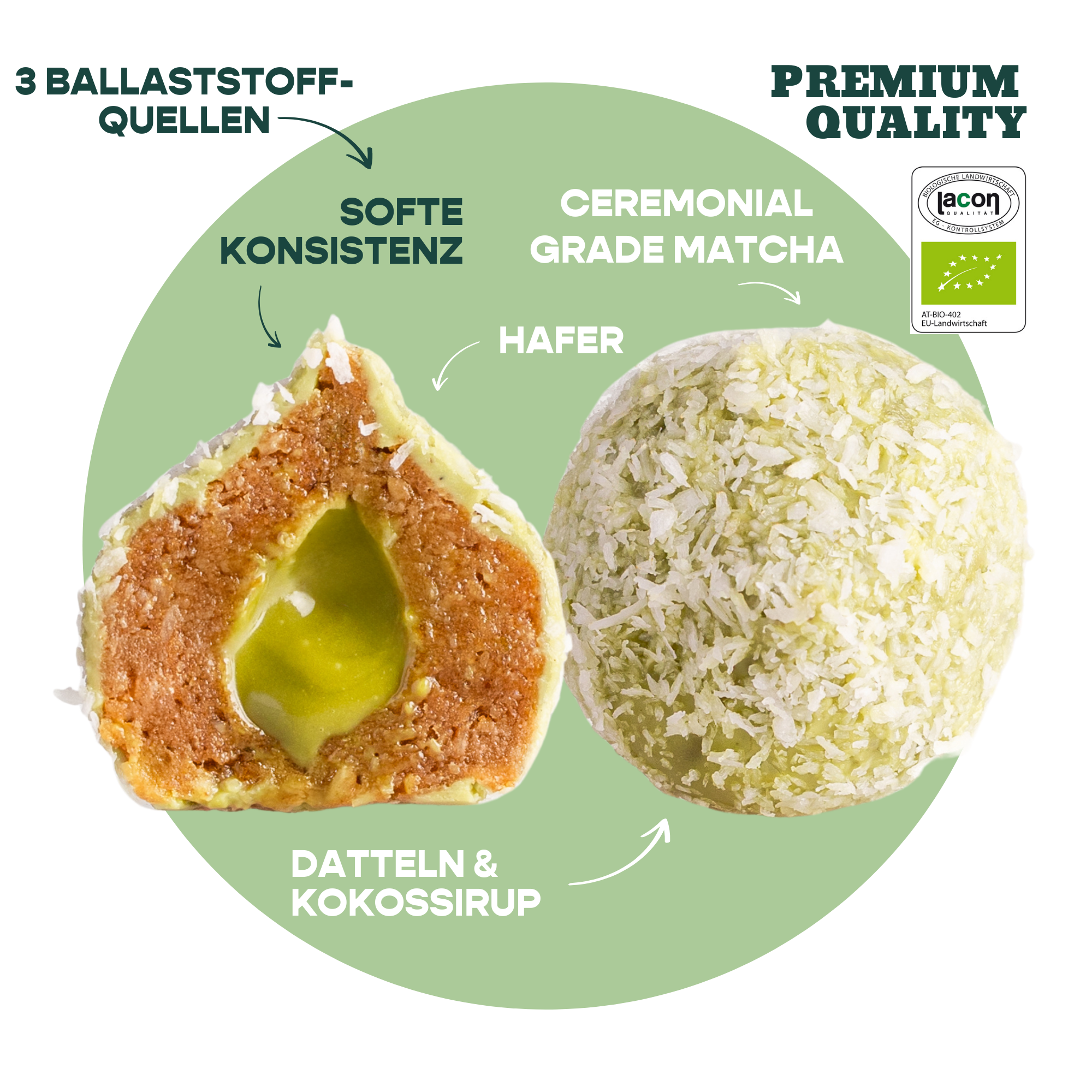 12er Box Bio-Bites Coconut Matcha x Gotcha Matcha