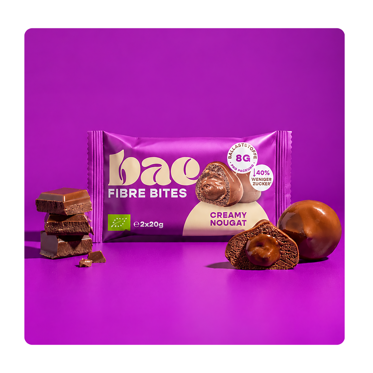 12-Pack Organic Bites Creamy Nougat