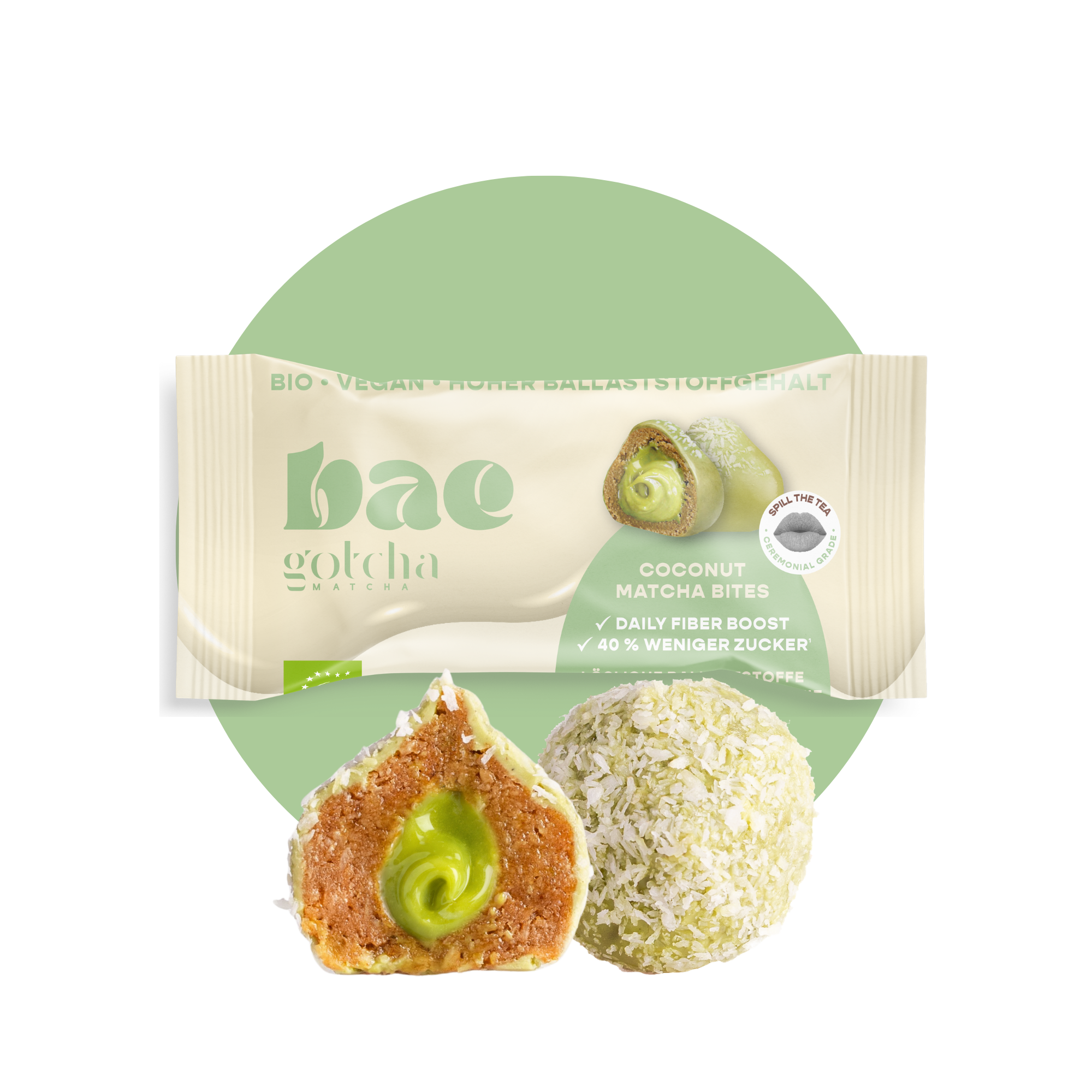 12er Box Bio-Bites Coconut Matcha x Gotcha Matcha