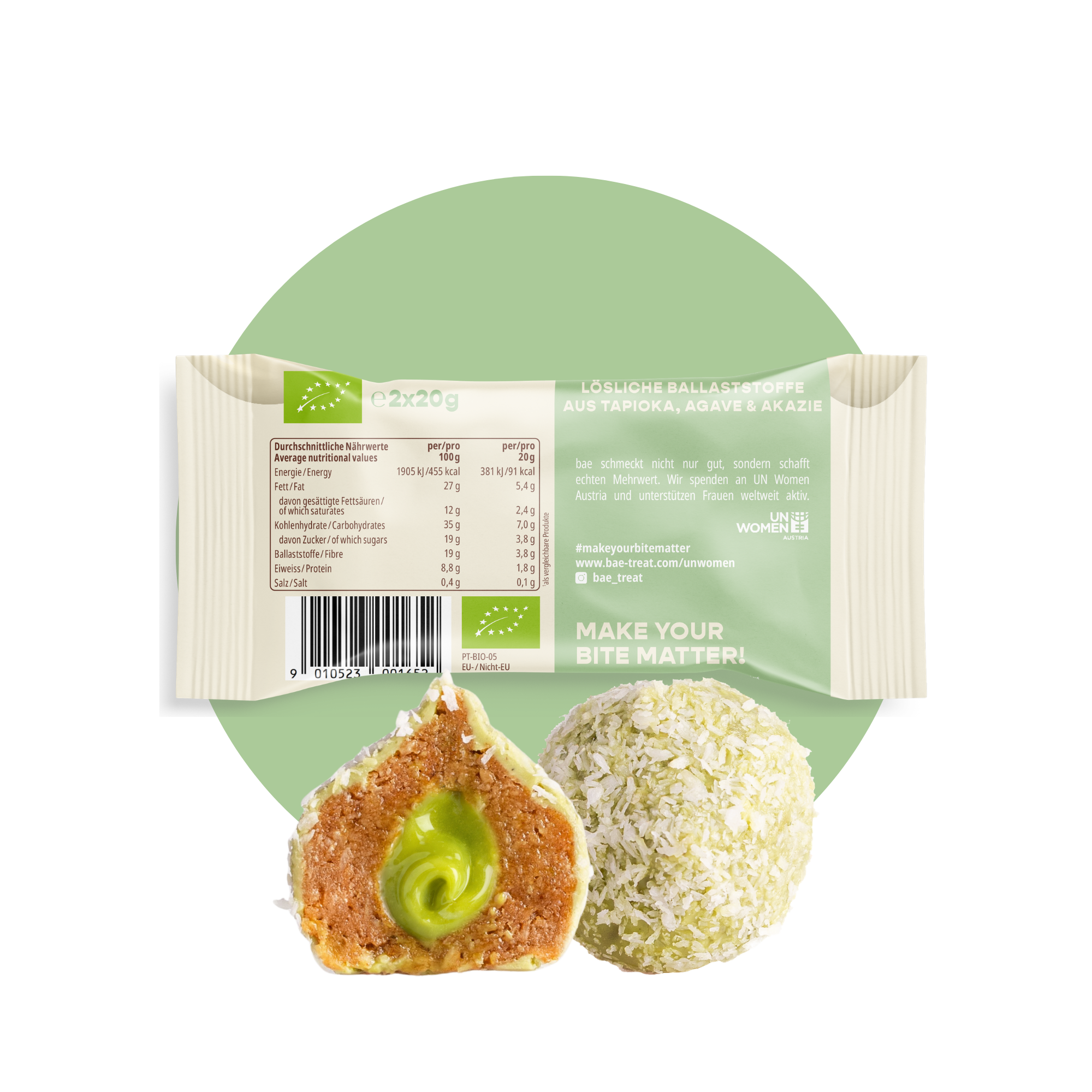 12er Box Bio-Bites Coconut Matcha x Gotcha Matcha