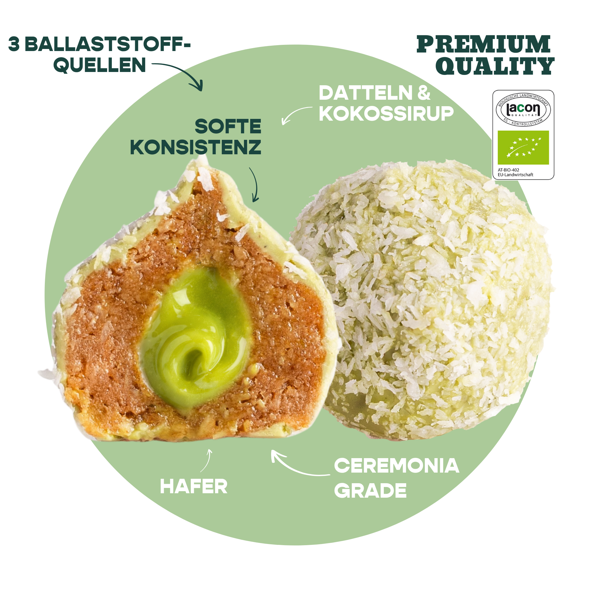 12er Box Bio-Bites Coconut Matcha x Gotcha Matcha