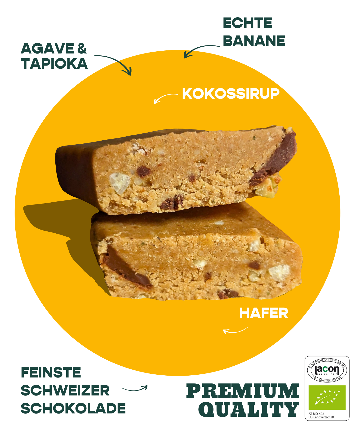 12er Box Bio-Haferriegel Banane & Schoko Crunch