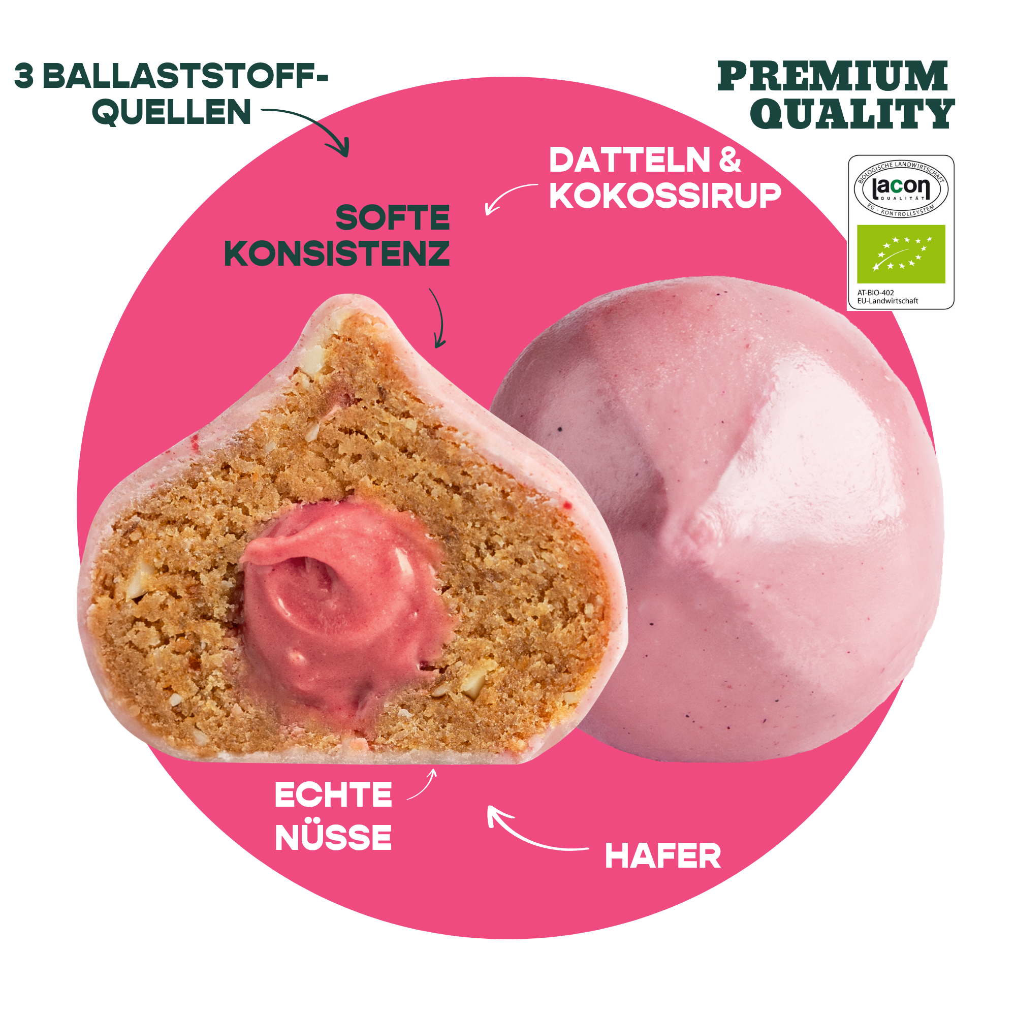 12er Box Bio-Bites Strawberry Cream