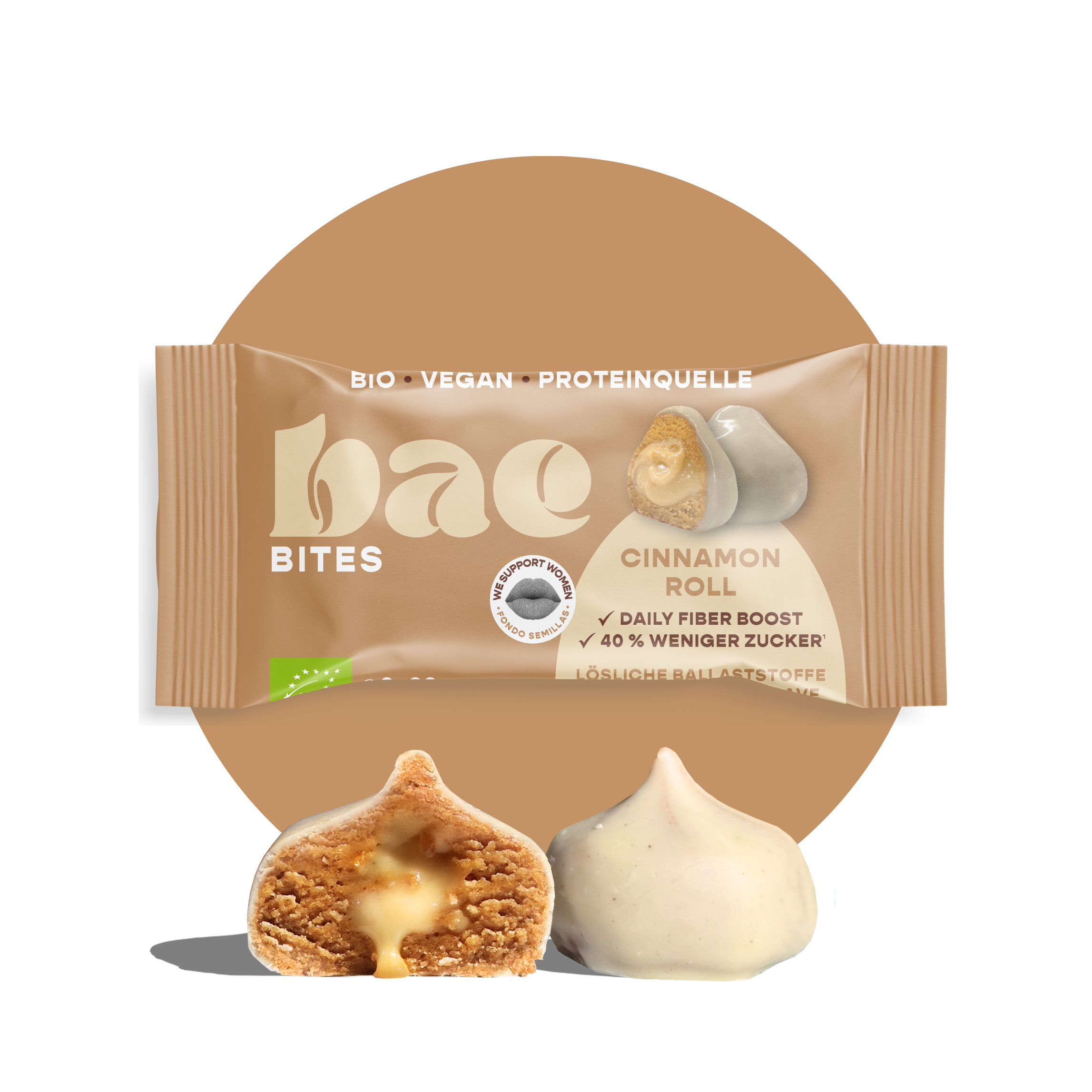 12-pack organic bites cinnamon roll