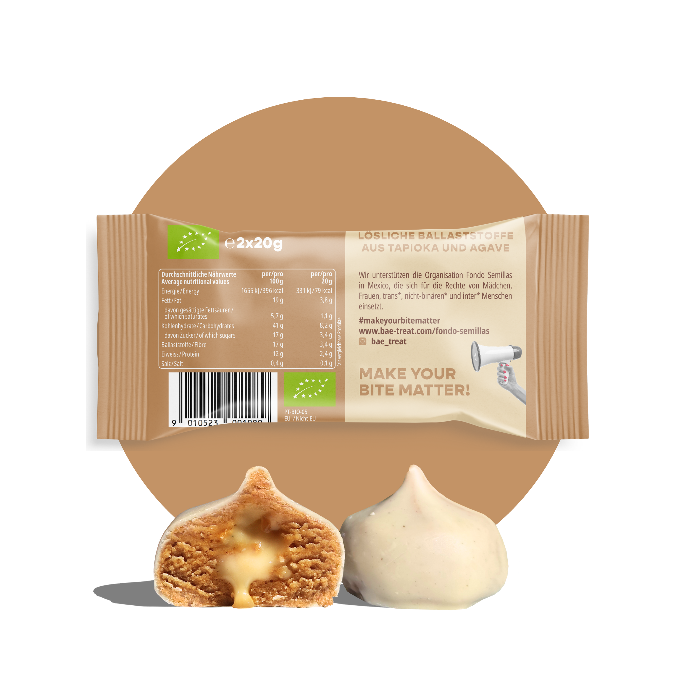 12-pack organic bites cinnamon roll
