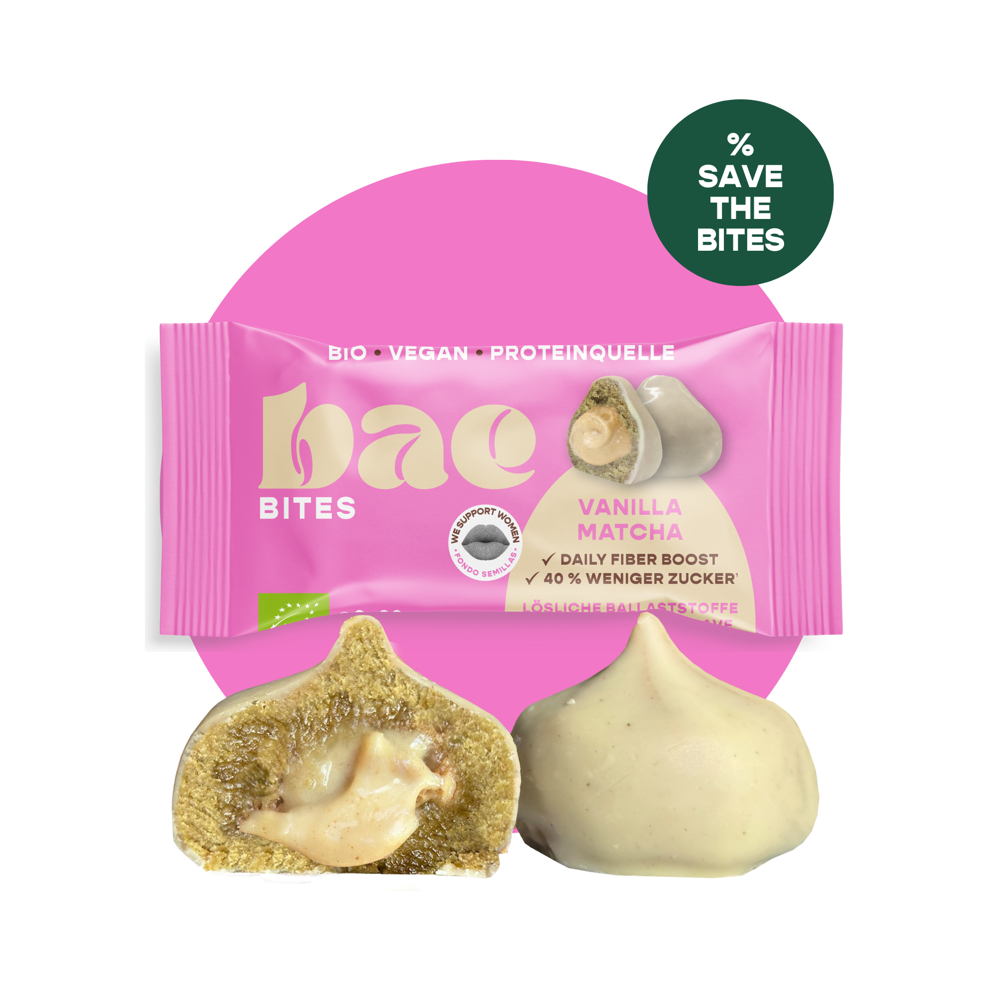 12er Box Bio-Bites Vanilla Matcha (2. Wahl)