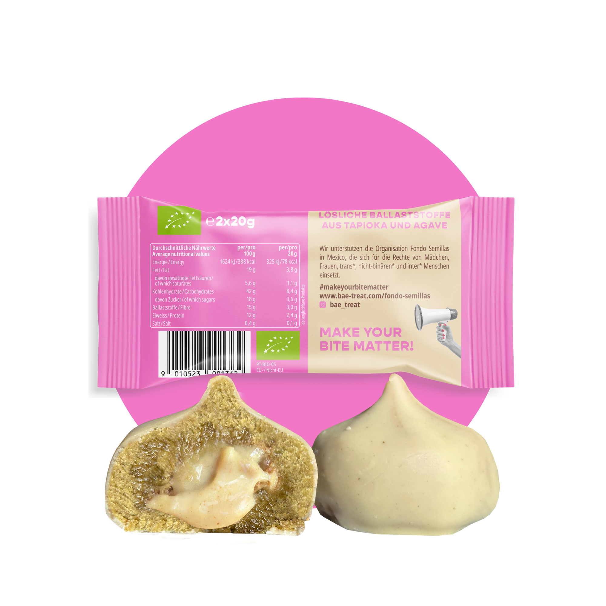 12er Box Bio-Bites Vanilla Matcha (2. Wahl)