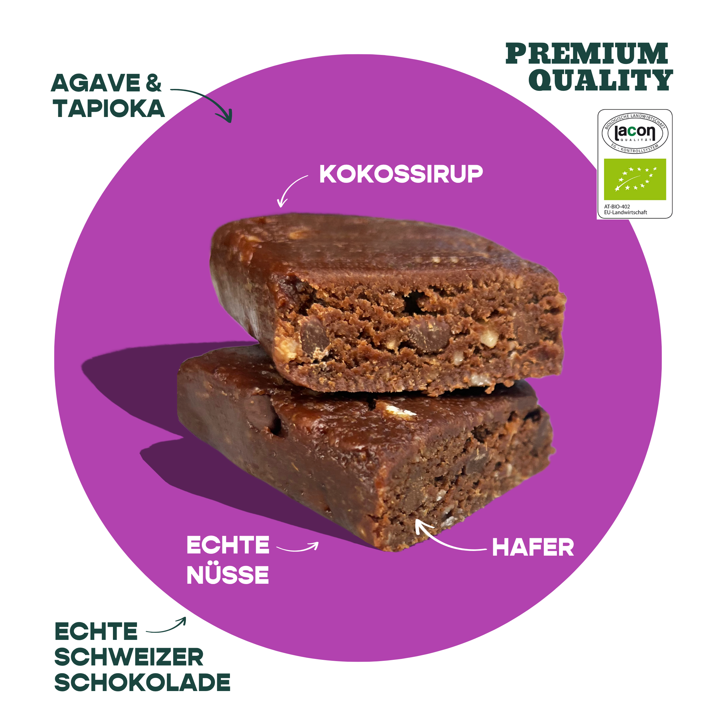 12er Box Bio-Haferriegel Brownie & Haselnuss