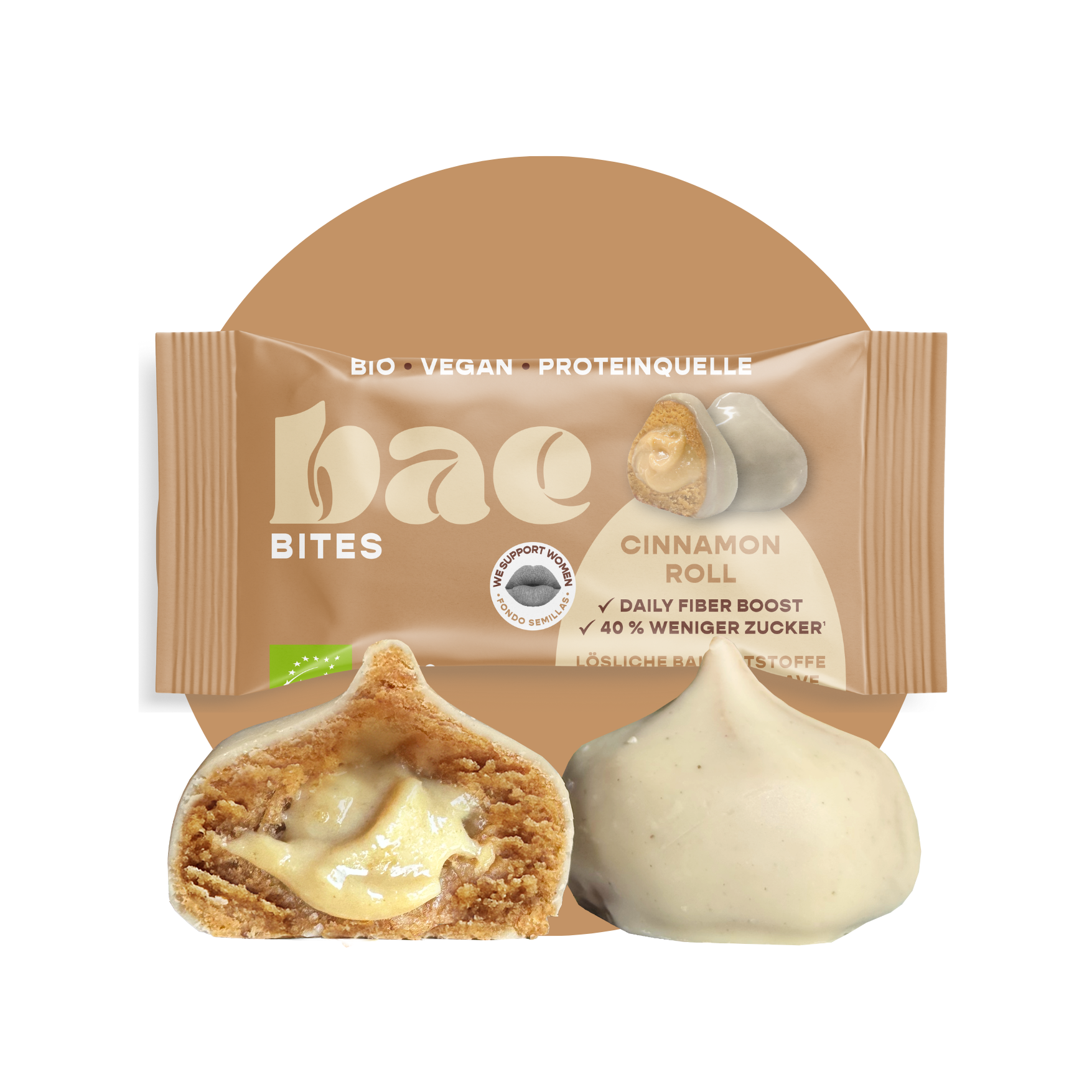 12-pack organic bites cinnamon roll