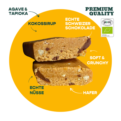 12er Box Bio-Haferriegel Banane & Schoko Crunch