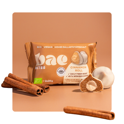 12-Pack Organic Bites Cinnamon Roll