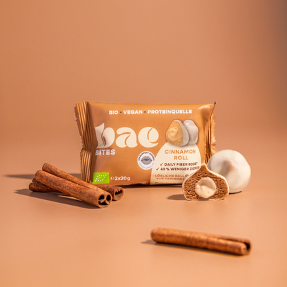 12-pack organic bites cinnamon roll