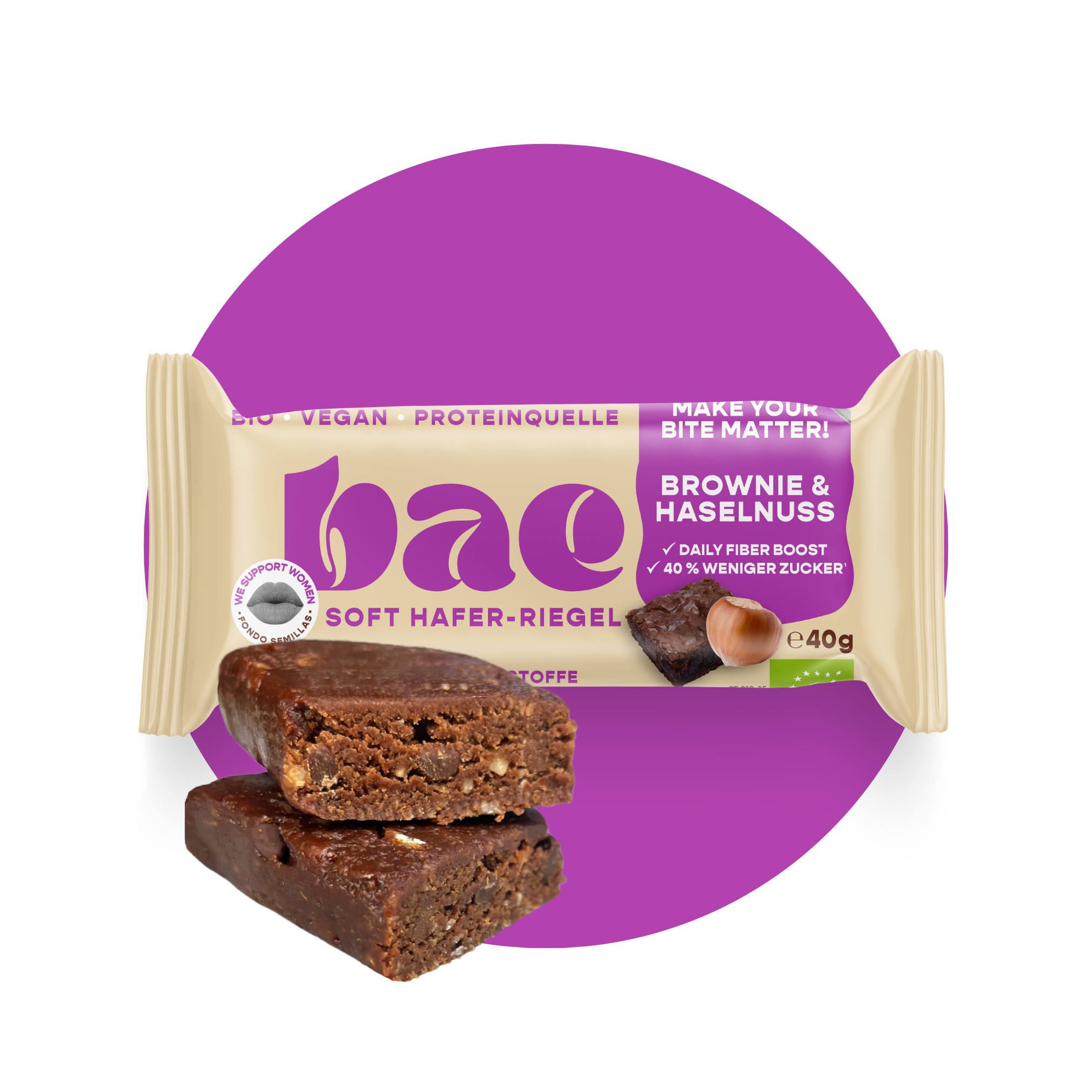 12er Box Bio-Haferriegel Brownie & Haselnuss