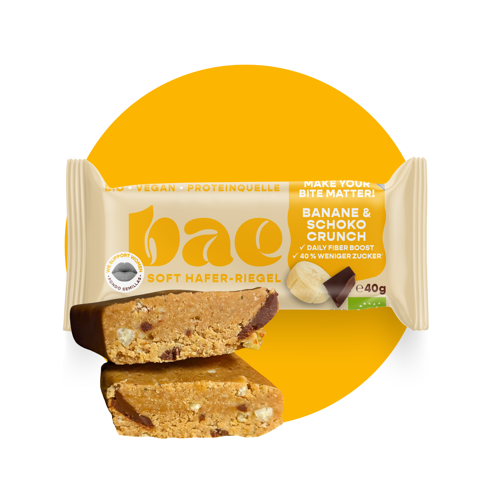 12er Box Bio-Haferriegel Banane & Schoko Crunch