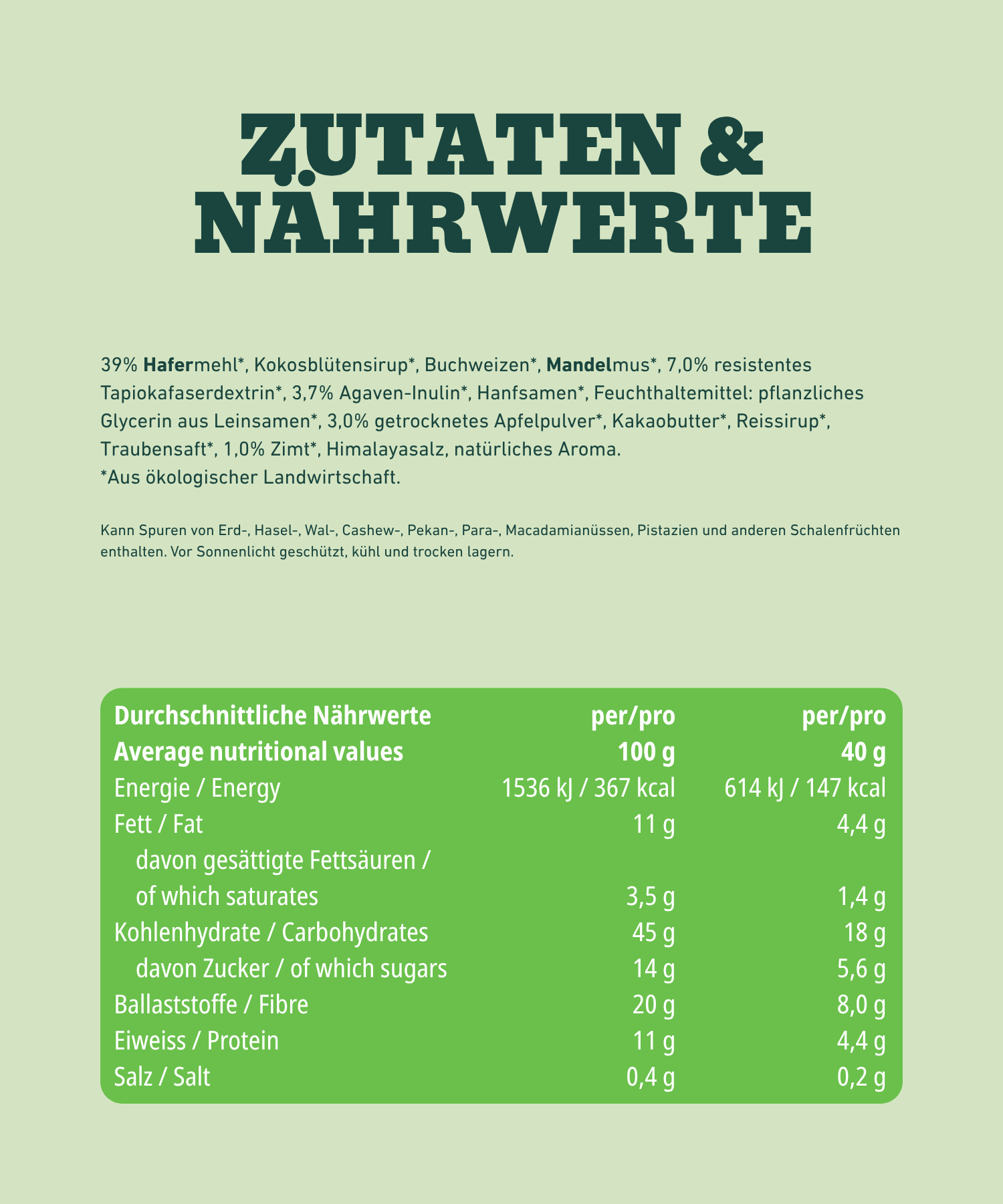 12er Box Bio-Haferriegel Apfel Crunch & Zimt