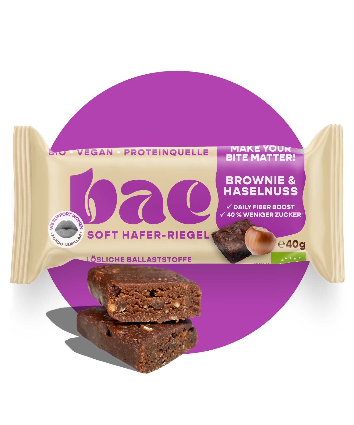 12er Box Bio-Haferriegel Brownie & Haselnuss