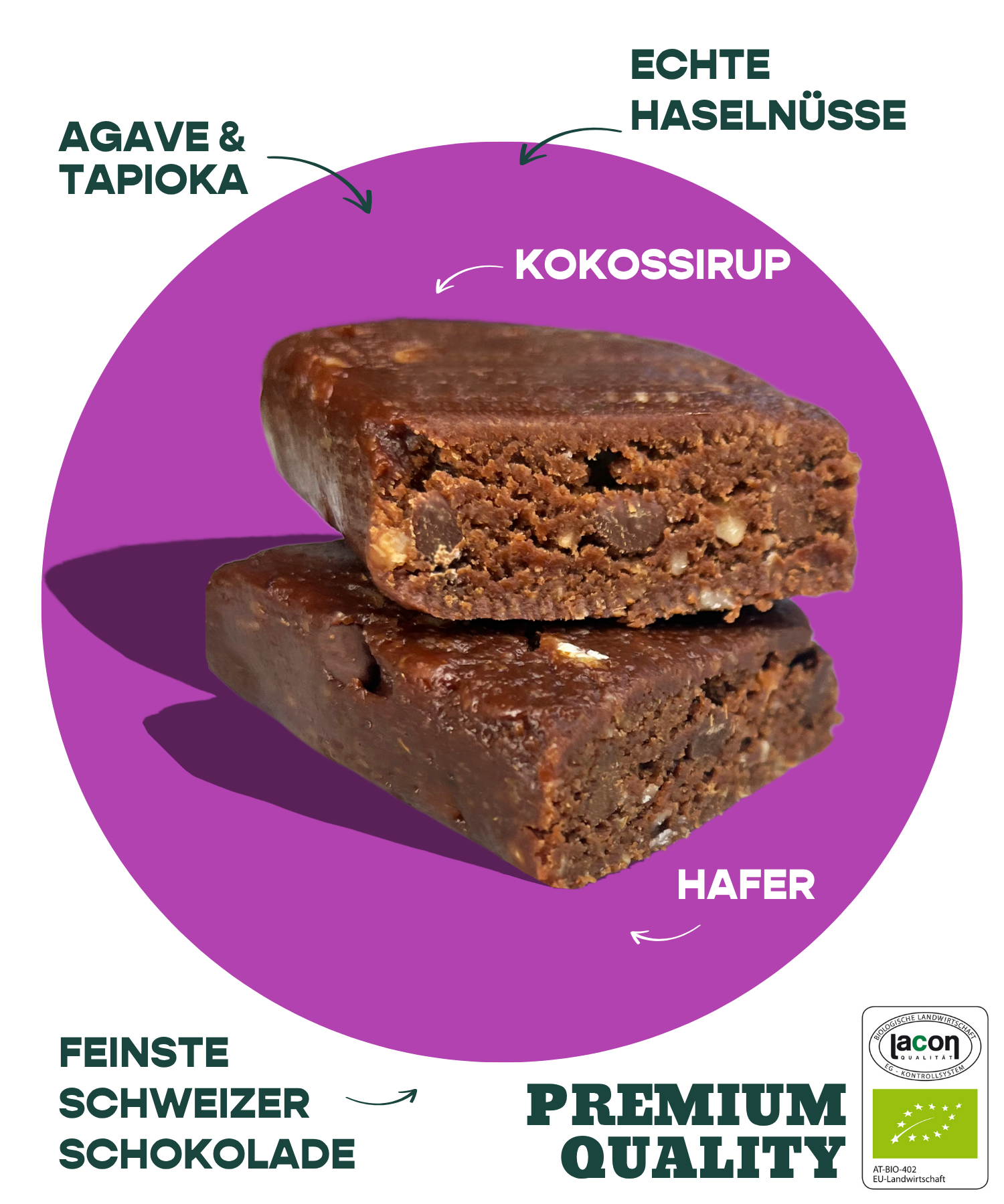 12er Box Bio-Haferriegel Brownie & Haselnuss