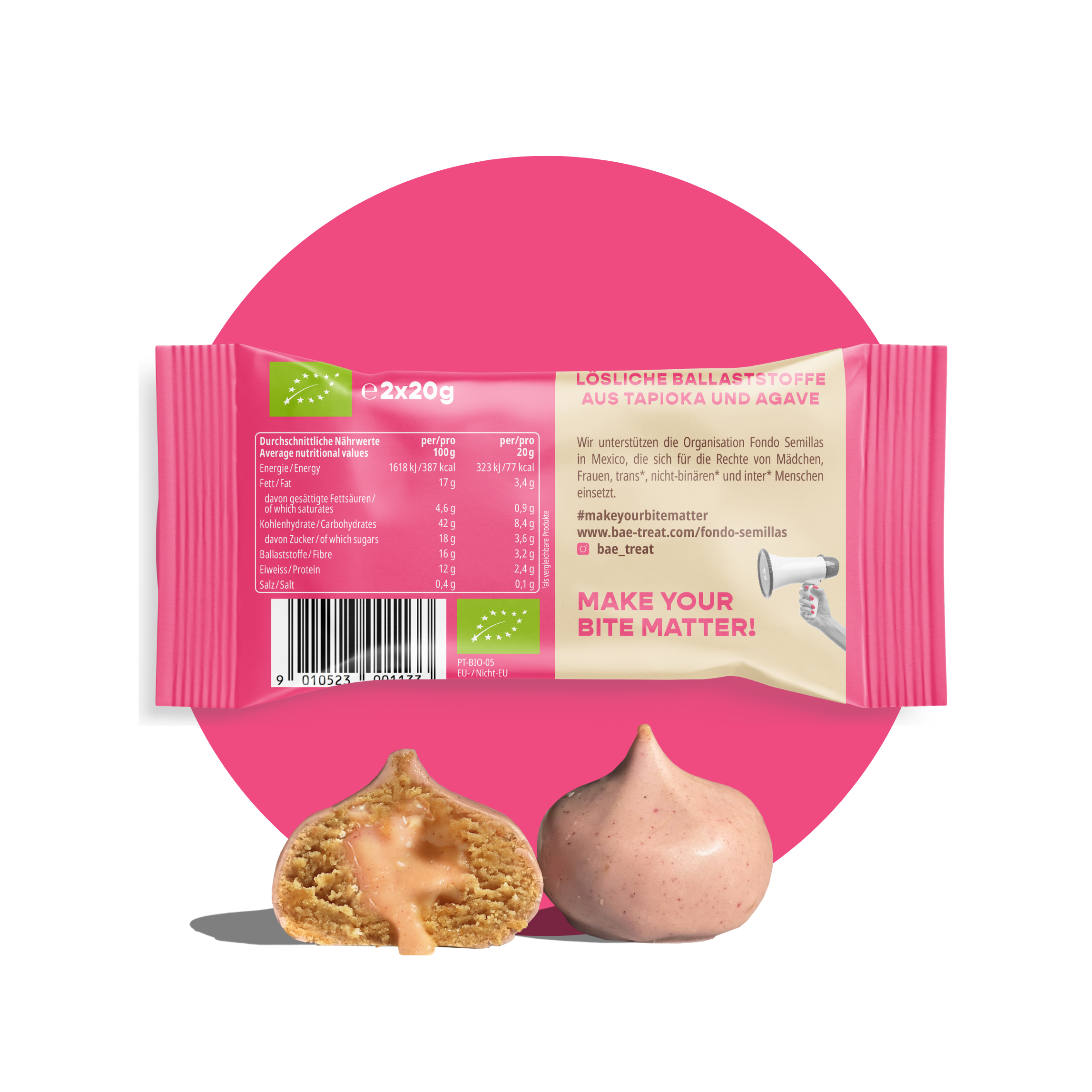 12er Box Bio-Bites Strawberry Cream