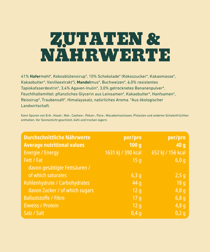 12er Box Bio-Haferriegel Banane & Schoko Crunch