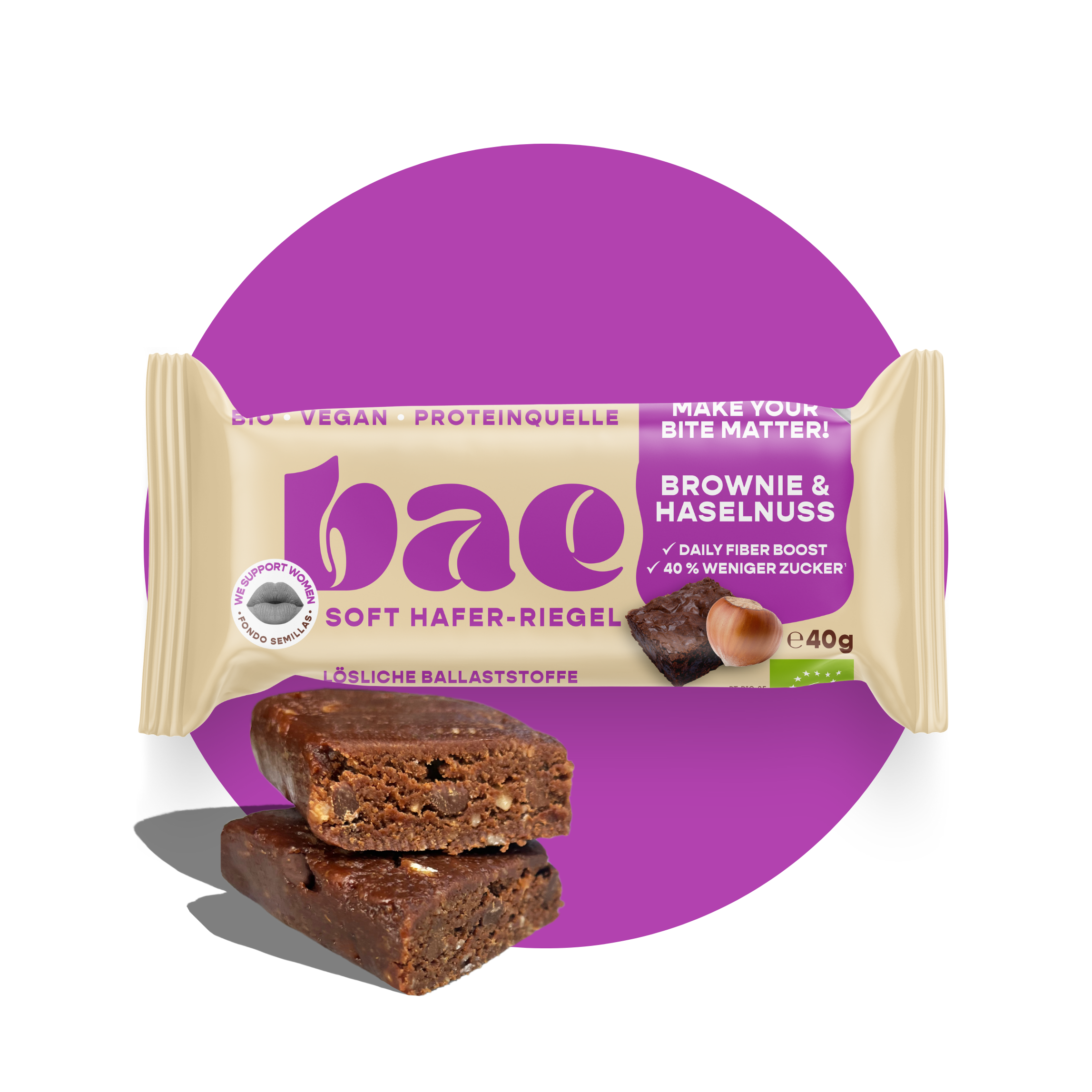 12er Box Bio-Haferriegel Brownie & Haselnuss