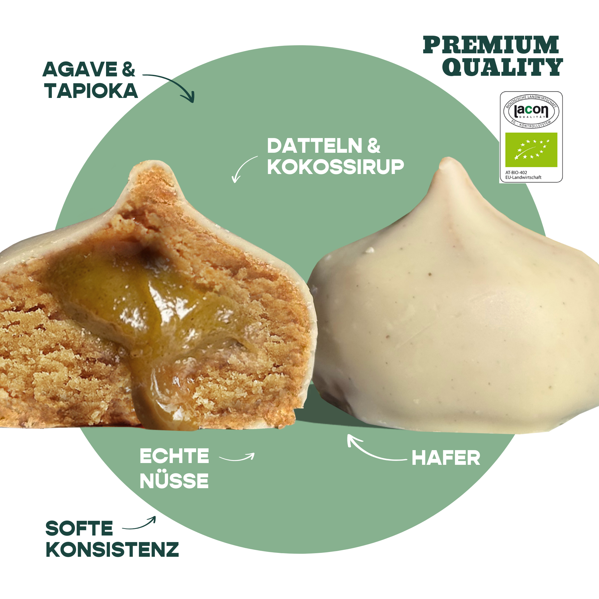 12er Box Bio-Bites Pistachio White Choc