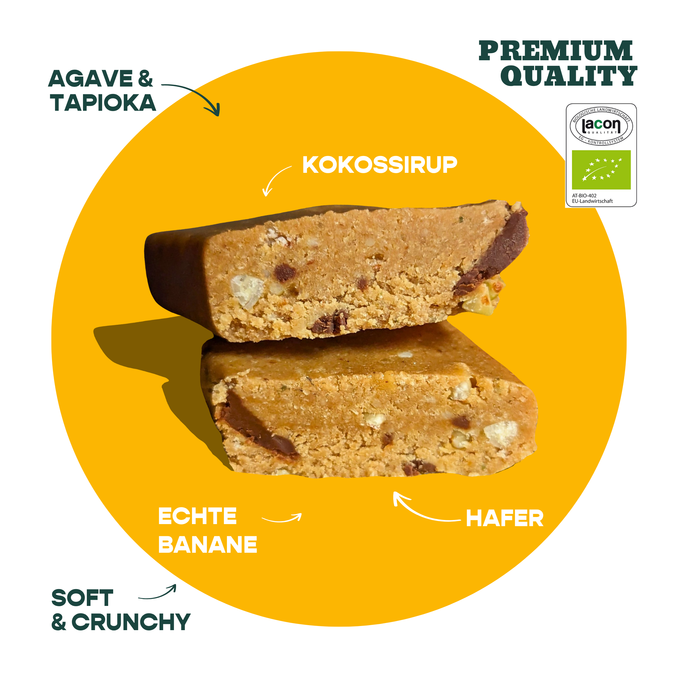 12er Box Bio-Haferriegel Banane & Schoko Crunch