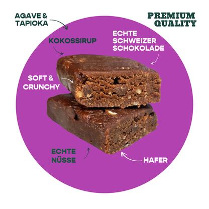 12er Box Haferriegel Brownie & Haselnuss