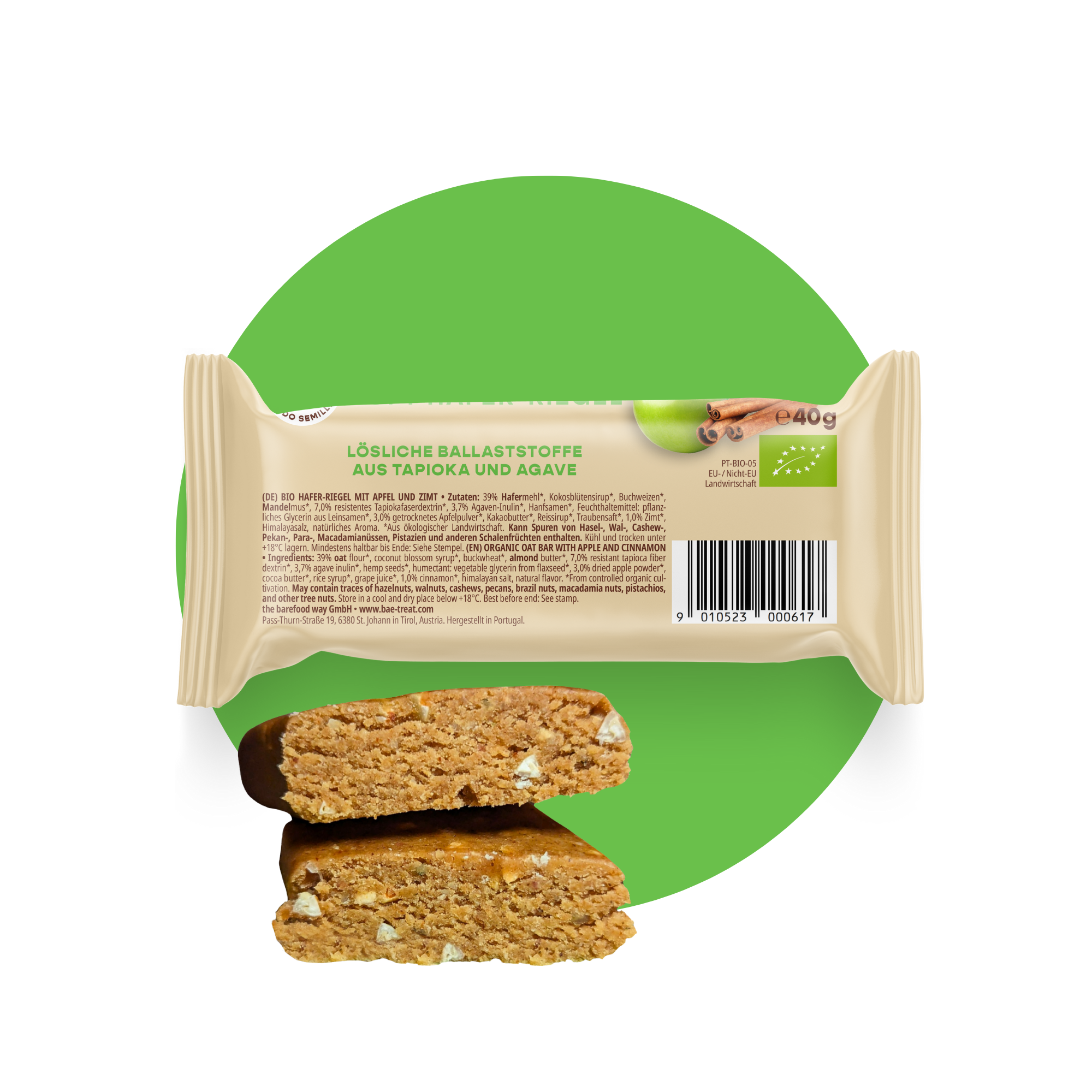 12er Box Bio-Haferriegel Apfel Crunch & Zimt