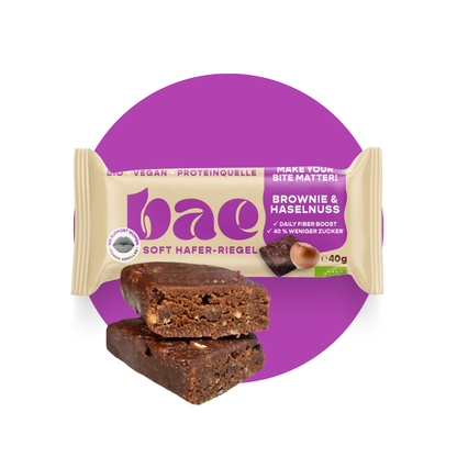 12er Box Bio-Haferriegel Brownie & Haselnuss