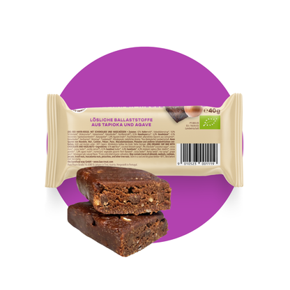 12er Box Bio-Haferriegel Brownie & Haselnuss