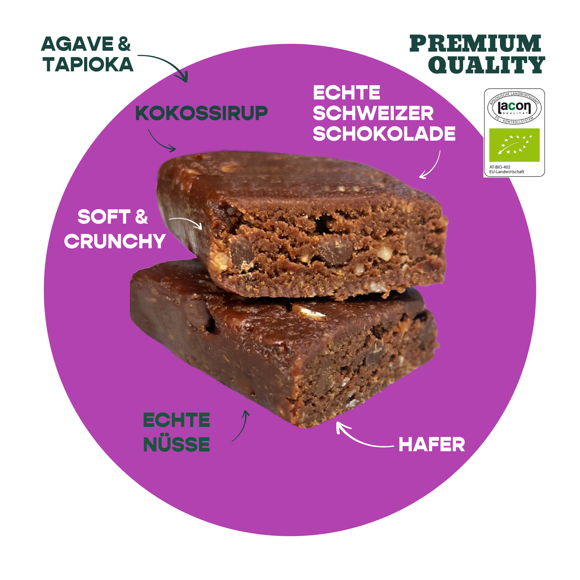 12er Box Bio-Haferriegel Brownie & Haselnuss