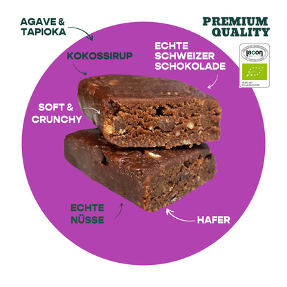 12er Box Bio-Haferriegel Brownie & Haselnuss