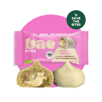 12er Box Bio-Bites Vanilla Matcha (2. Wahl)