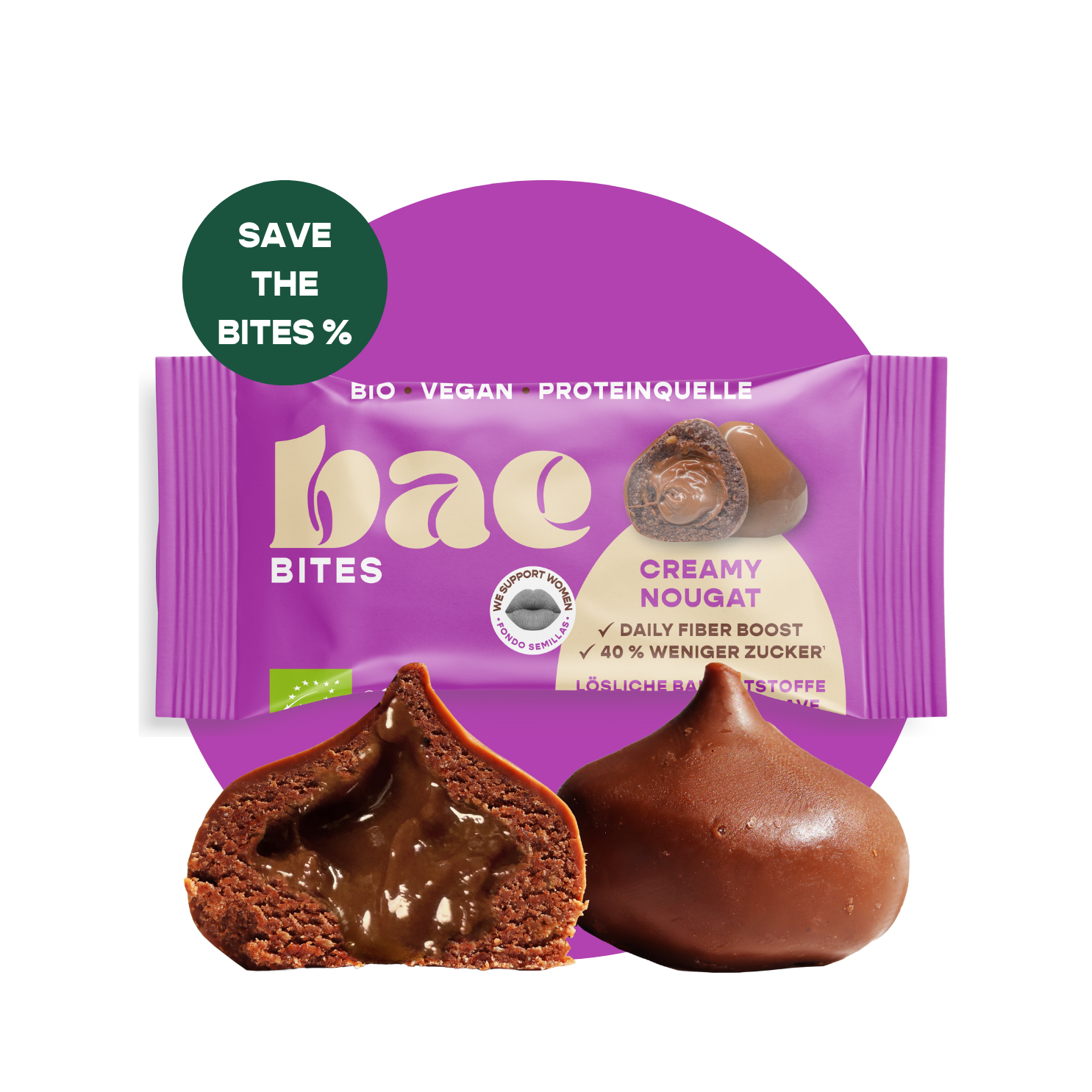 12-pack organic bites creamy nougat