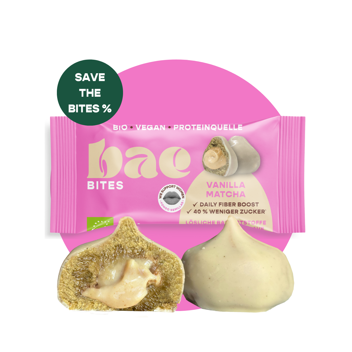 12er Box Bio-Bites Vanilla Matcha (2. Wahl)